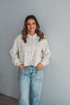 Delicate Peony Pullover