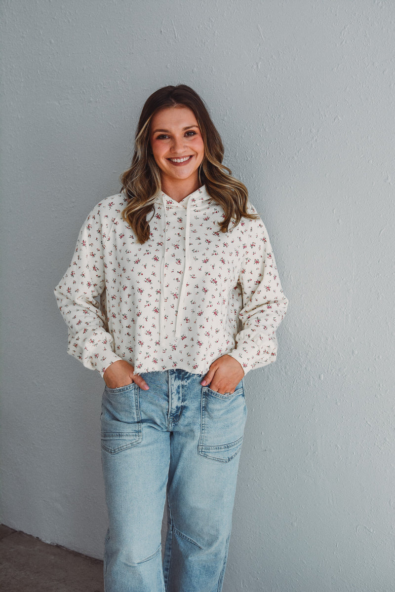 Delicate Peony Pullover