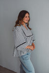 Santorini Stripe Navy Top