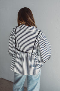 Santorini Stripe Navy Top