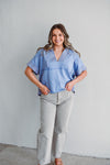 Periwinkle Hooded Pullover