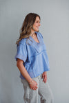Periwinkle Hooded Pullover