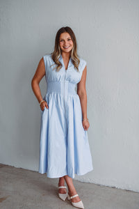 Blue Champagne Toast Dress