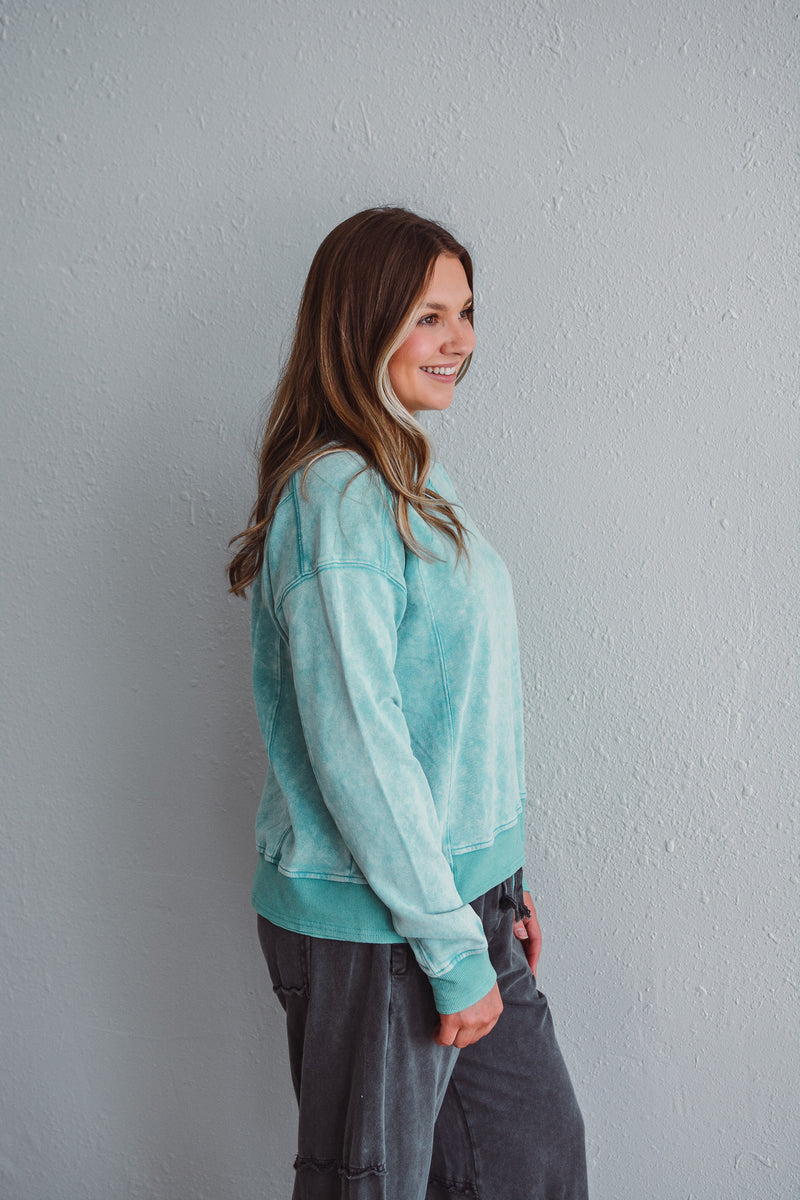 Blue Terry Top