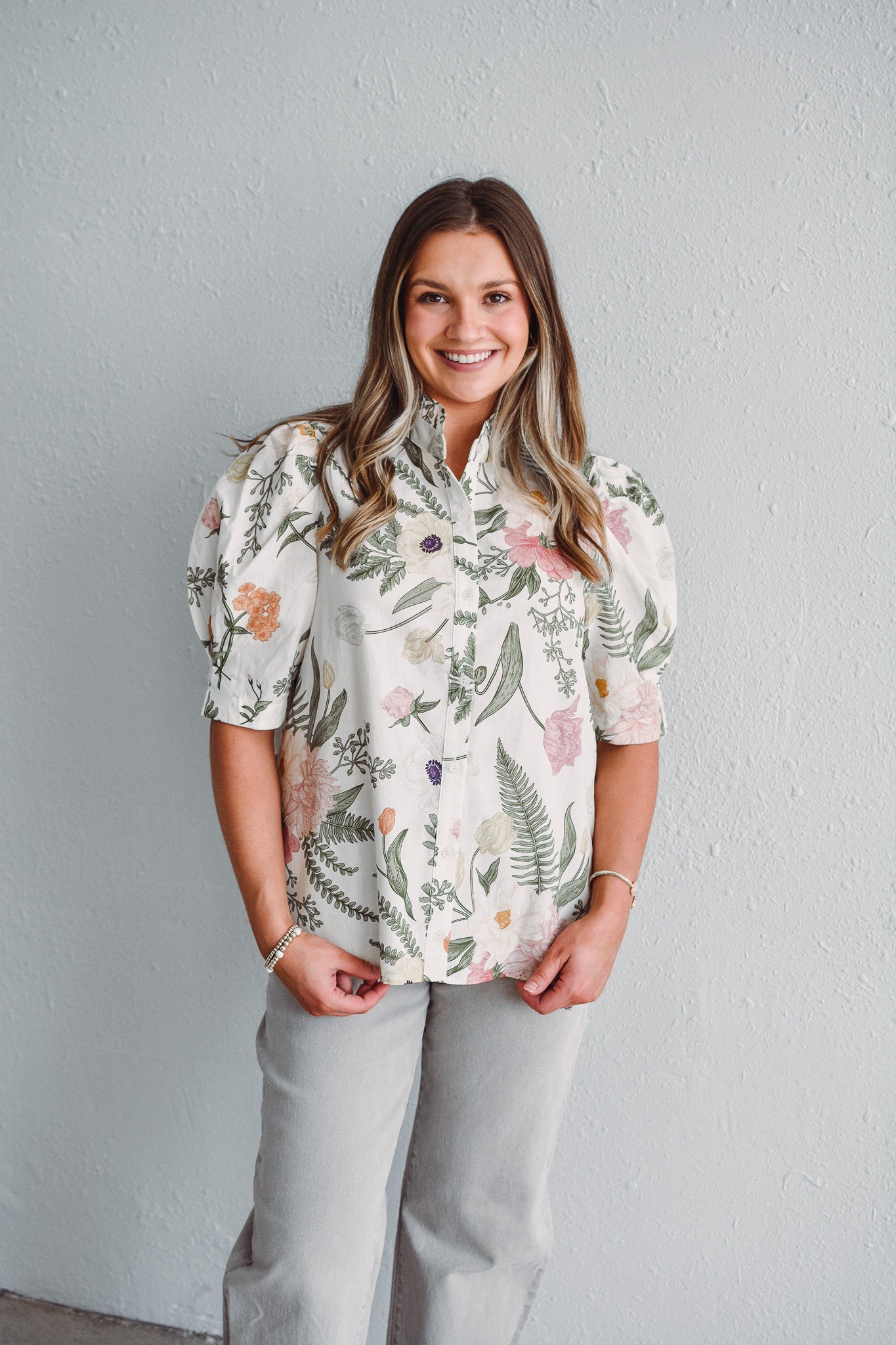 Cream Anemone Top