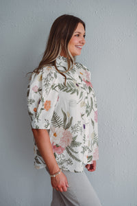 Cream Anemone Top