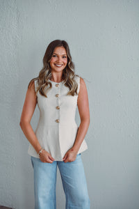 All Business Blouse Ecru