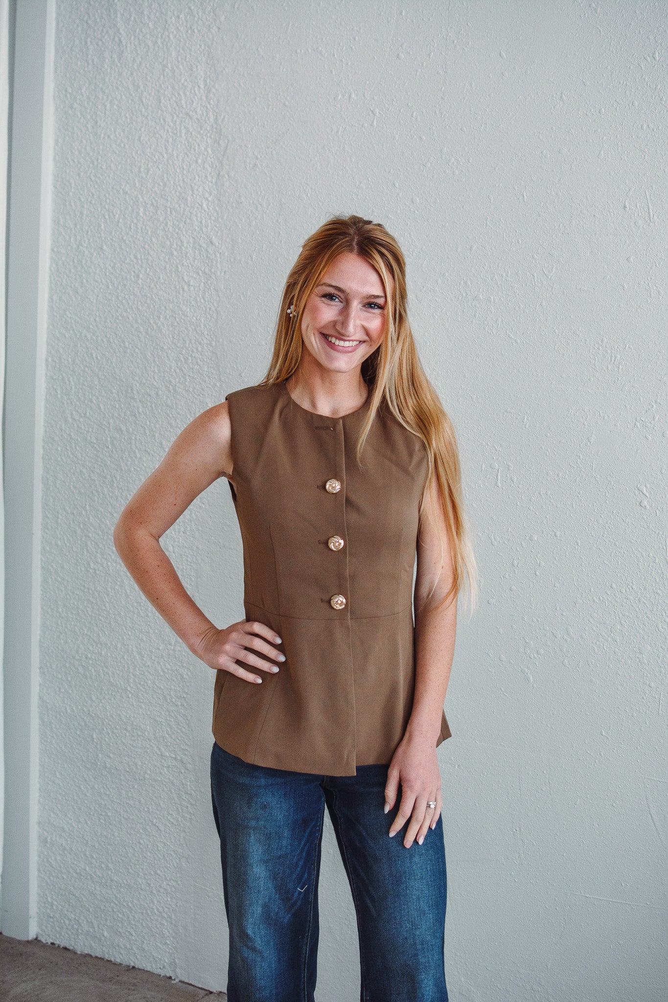 All Business Blouse Mocha