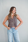 Lila Leopard Vest