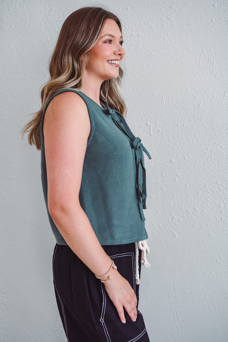 Tiera Sage Tie Vest