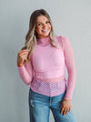 Playfully Pink Mesh Top