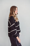Stella Black Striped Sweater
