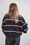 Stella Black Striped Sweater