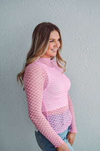 Playfully Pink Mesh Top