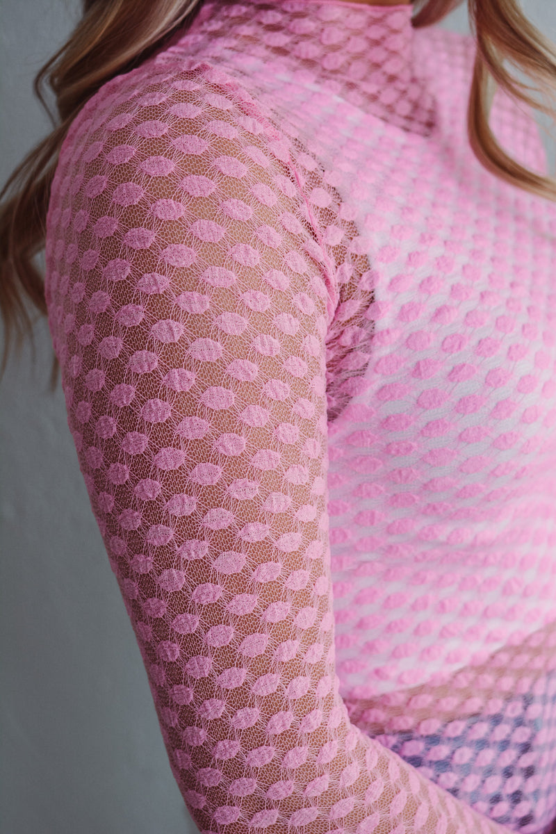Playfully Pink Mesh Top