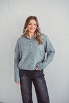 Heather Grey Piper Cardigan