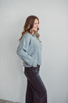 Heather Grey Piper Cardigan