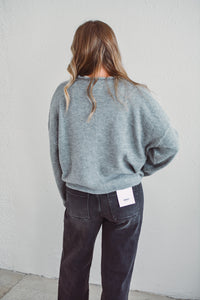 Heather Grey Piper Cardigan