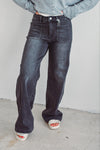 Tina High Rise Dark Trouser
