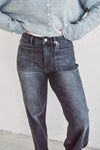 Tina High Rise Dark Trouser