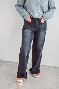 Tina High Rise Dark Trouser