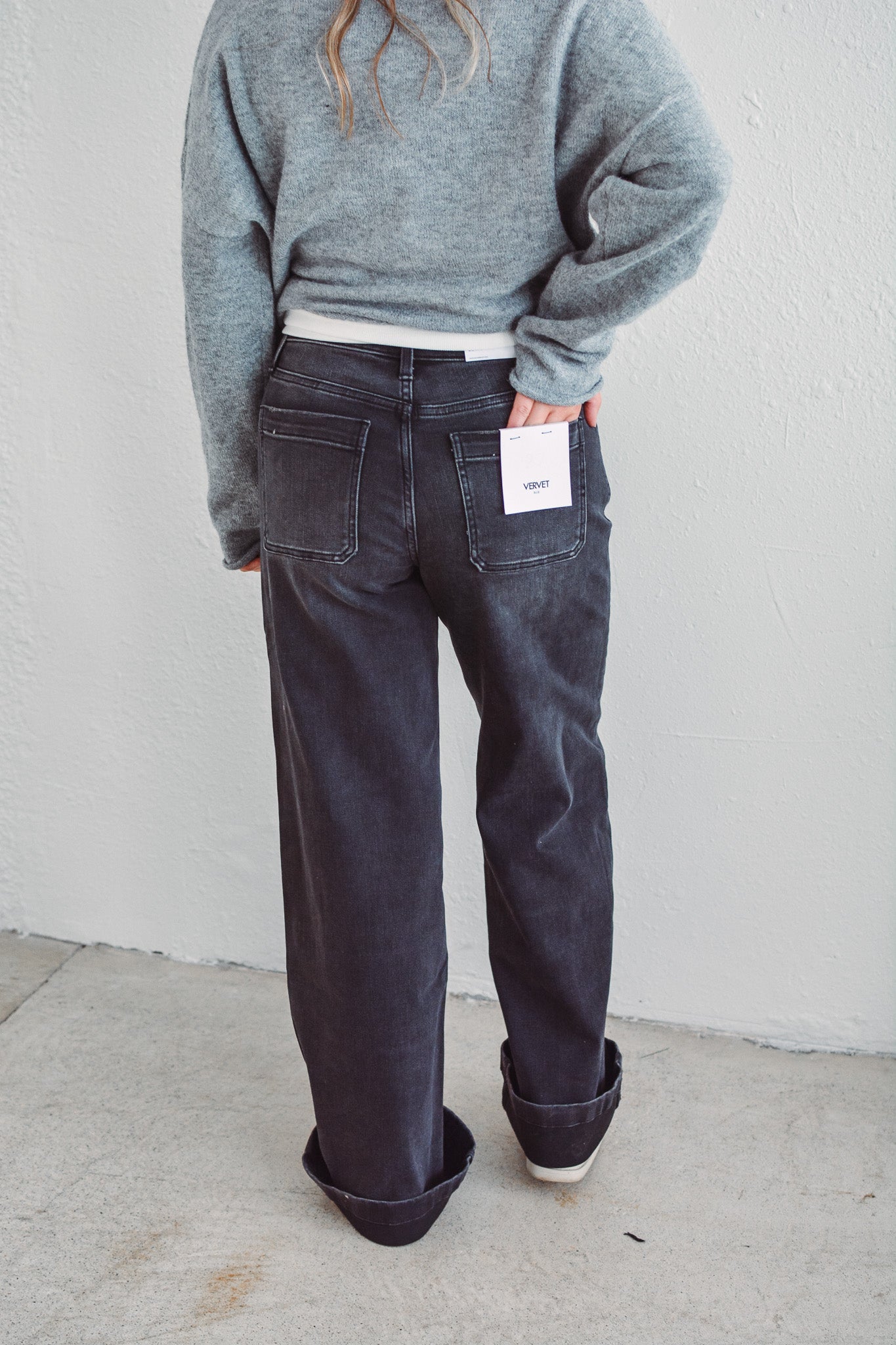 Tina High Rise Dark Trouser