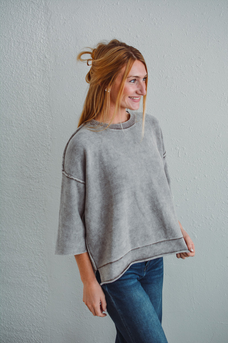 Bristol Mocha Boxy Top