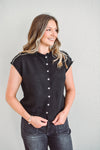 Piper Black Vest Cardigan