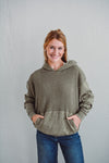 Camo Green Waffle Knit Hoodie