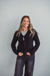 Tiera Black Tie Cardi