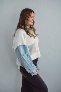 Denim Knit Cardigan