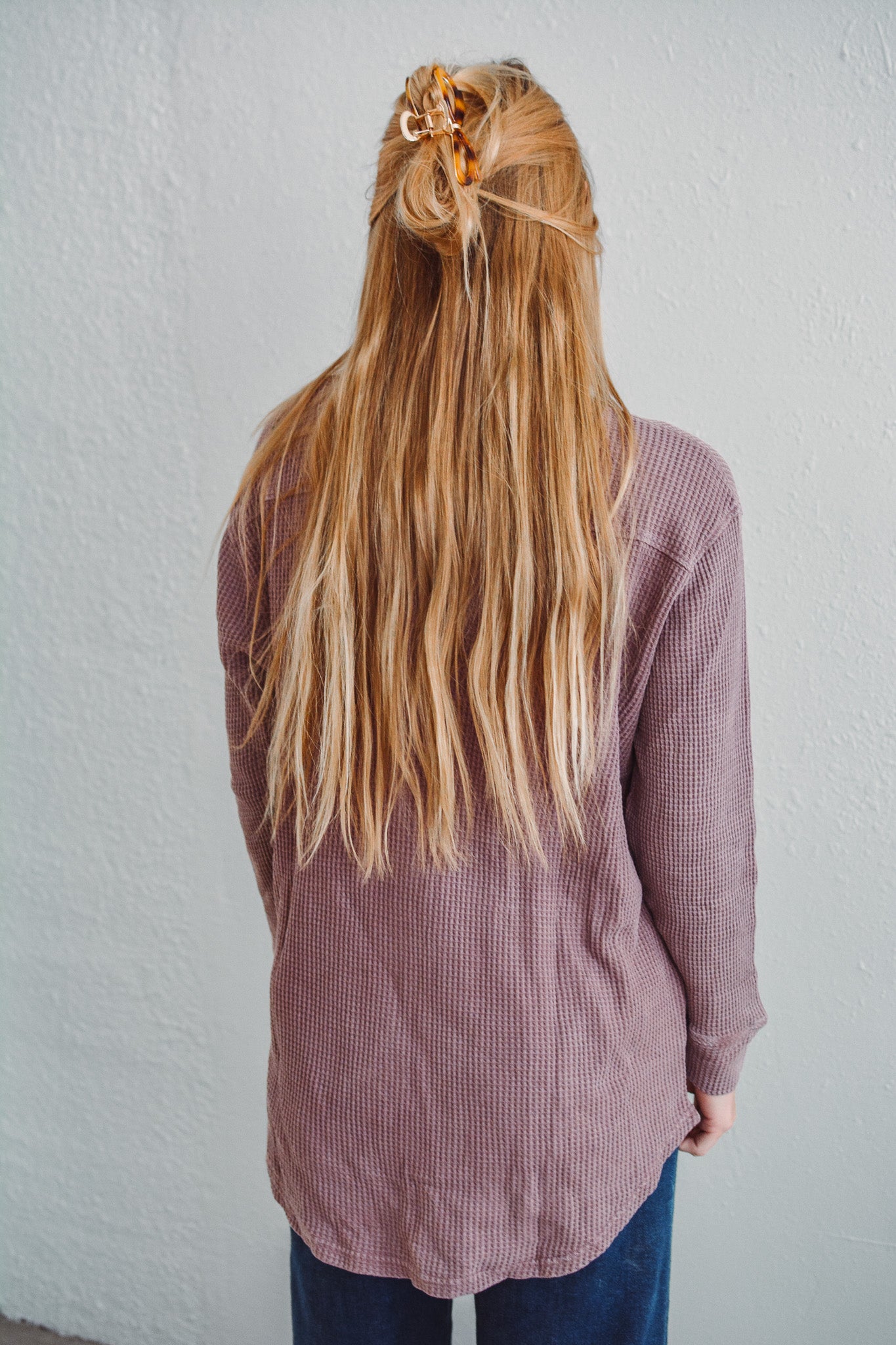 Rose Taupe Waffle Jacket