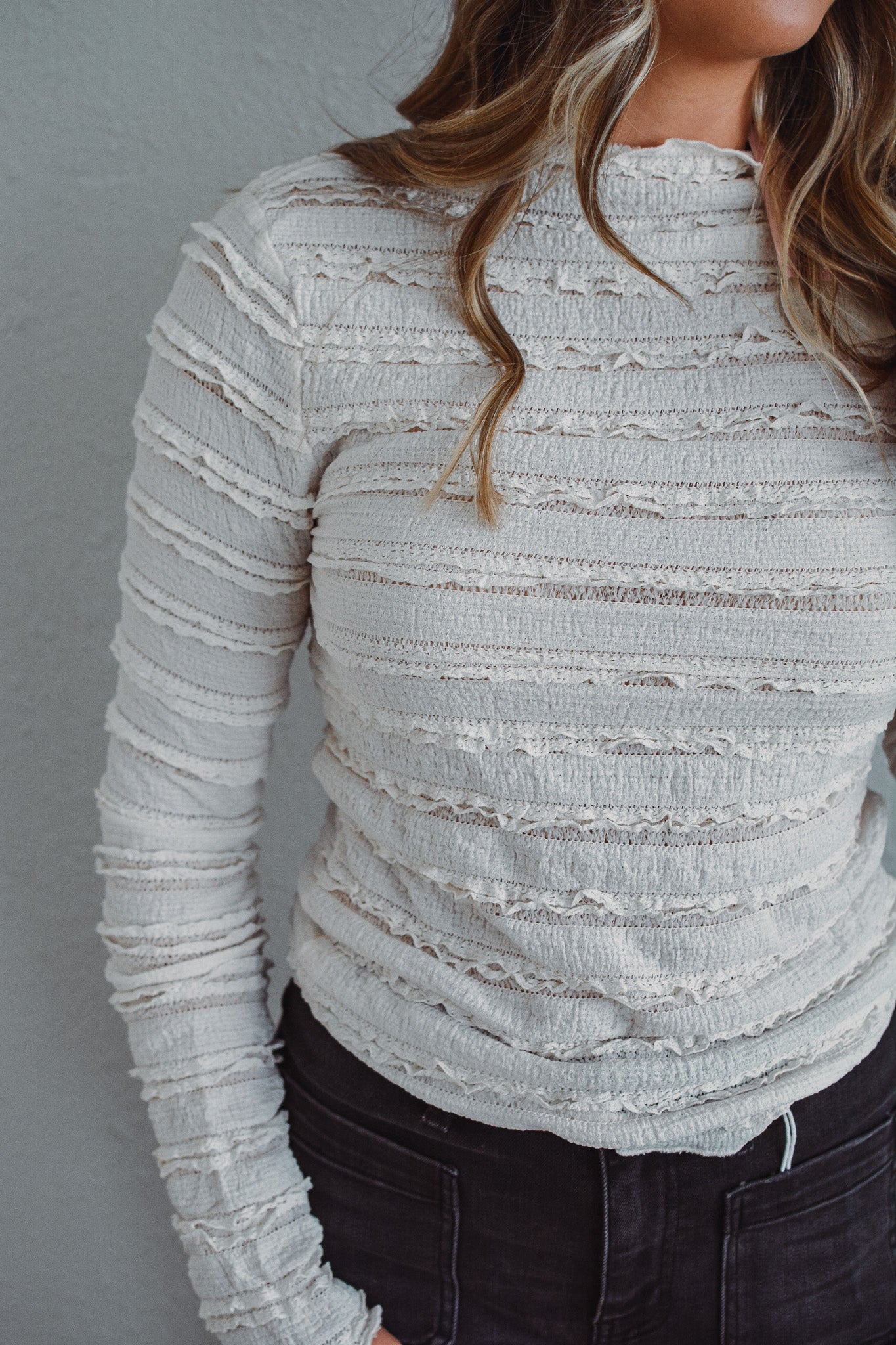 Ivory Ruffle Top