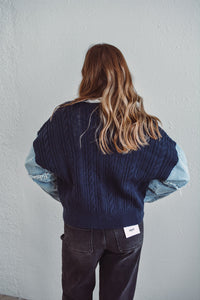 Navy Knit Cardigan