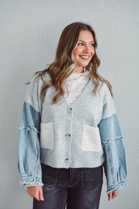 Grey Knit Cardigan