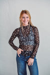Floral Mesh Long Sleeve