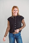 Cheetah Mesh Top