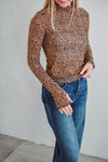 Cheetah Mesh Top