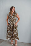 Filly Olive Floral Dress
