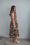 Filly Olive Floral Dress