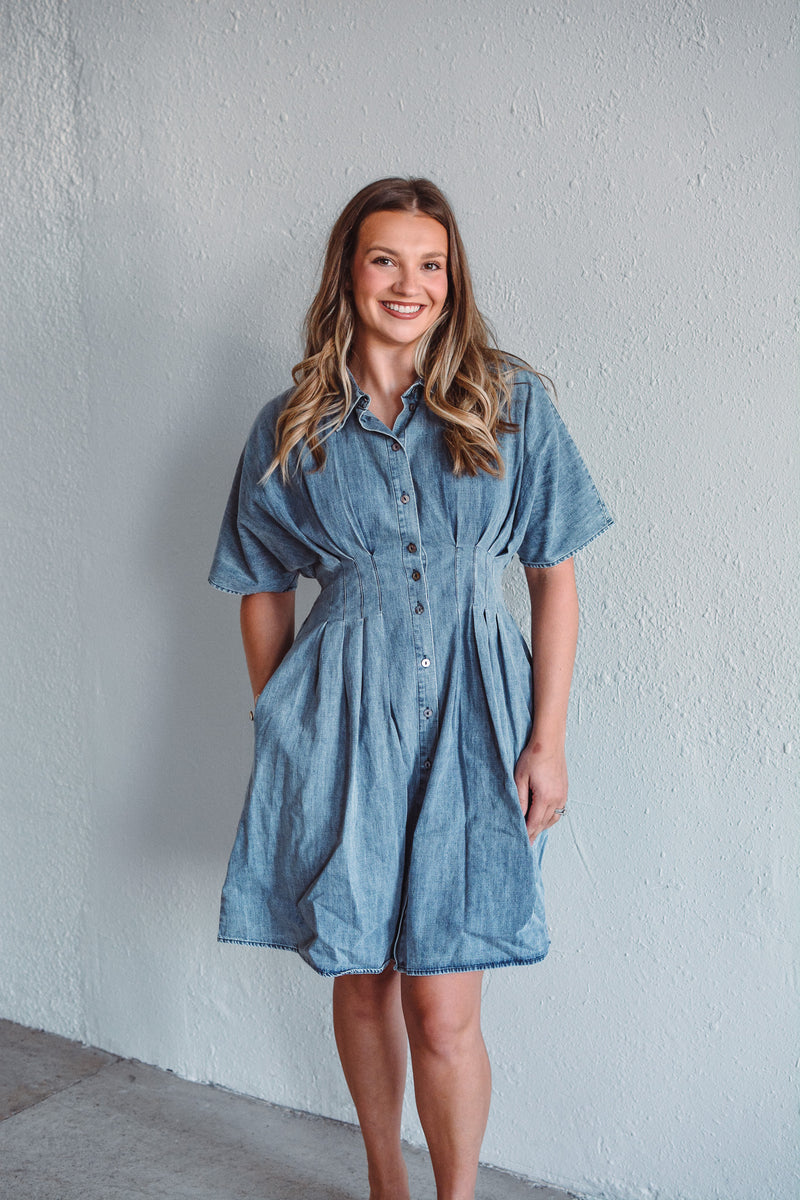 Dani Denim Dress Rhinestones and Roses Dani Denim Dress Rhinestones and Roses