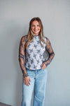 Luna Lace Grey Top