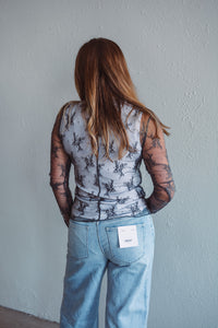 Luna Lace Grey Top