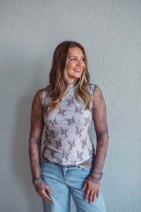 Luna Lace Mauve Top