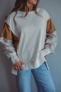 Neutral Contrast Pullover