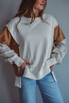 Neutral Contrast Pullover