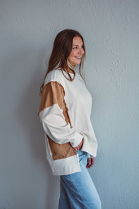 Neutral Contrast Pullover