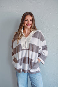 Reese Brown Half Zip