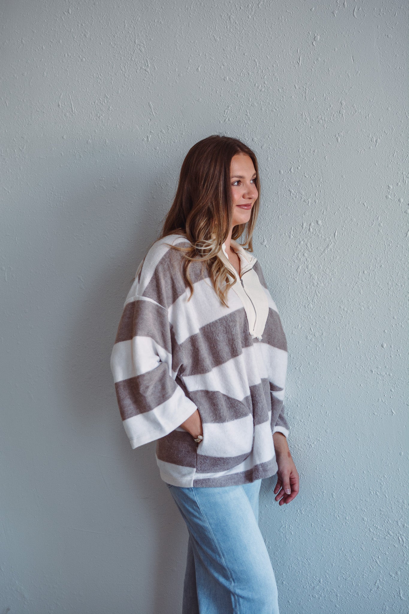 Reese Brown Half Zip