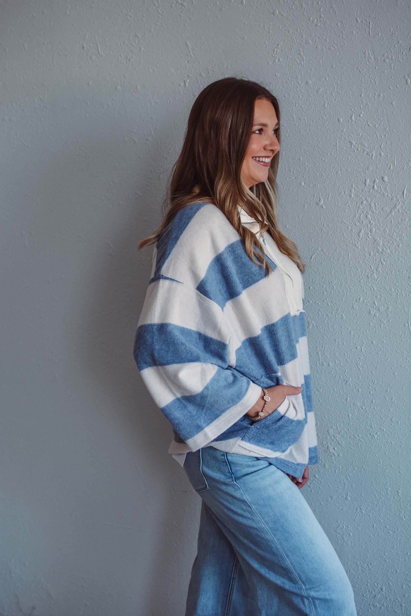 Reese Navy Half Zip